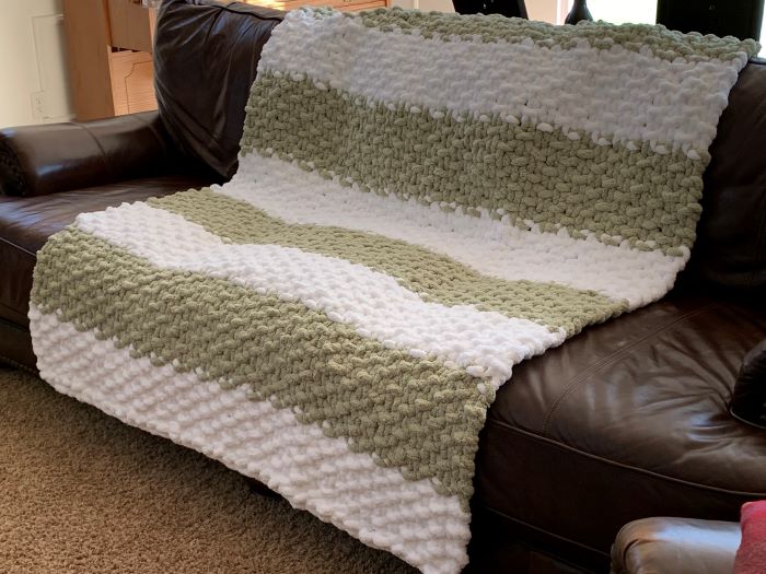 handmade seed stitch chunky chenille oversized lap blanket westerville oh