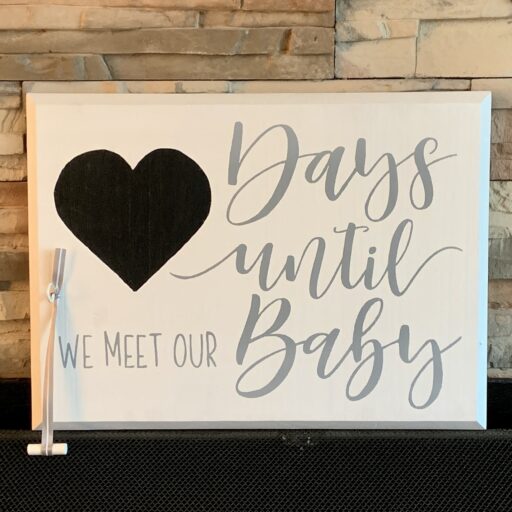 countdown to baby neutral wood sign westerville oh