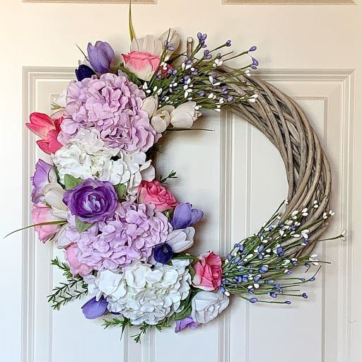 handmade summer willow wreath with summer flowers westerville oh